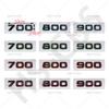 Carbon Fiber Car Stickers 700 800 900 Car Rear Trunk Emblem Badge Car Styling For Brabus Tailgate Decal Sticker Accessories