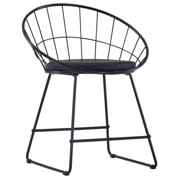 VidaXL 2x Chaises de Salle à Manger Siège en Similicuir Chaises à Dîner Meuble de Cuisine Mobilier de Salon Maison Intérieur 247274