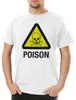 Caution Poison Vintage Logo Sign Men's T-Shirt Mens Womens Tees Top Poison Corrosive Toxic Sign