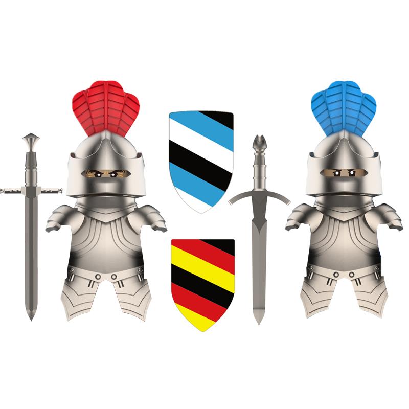 Medieval Military Noble Knights Building Blocks Figures Accessories Helmet Armor Shield Sword MOC Bricks Toys Friends Gifts
