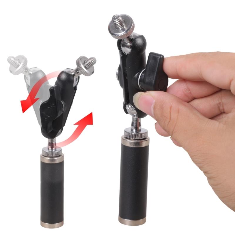 Metal 1/4" Female Thread Extension Holder 360 degree for Action Camera Phone & Microphone Tripod Rod for Live Streaming