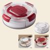 Sealed Rotating Serving Tray Compartmentalized Transparent Lid Snack Storage Box Durable With 5 Compartments Rotating Fruit Tray