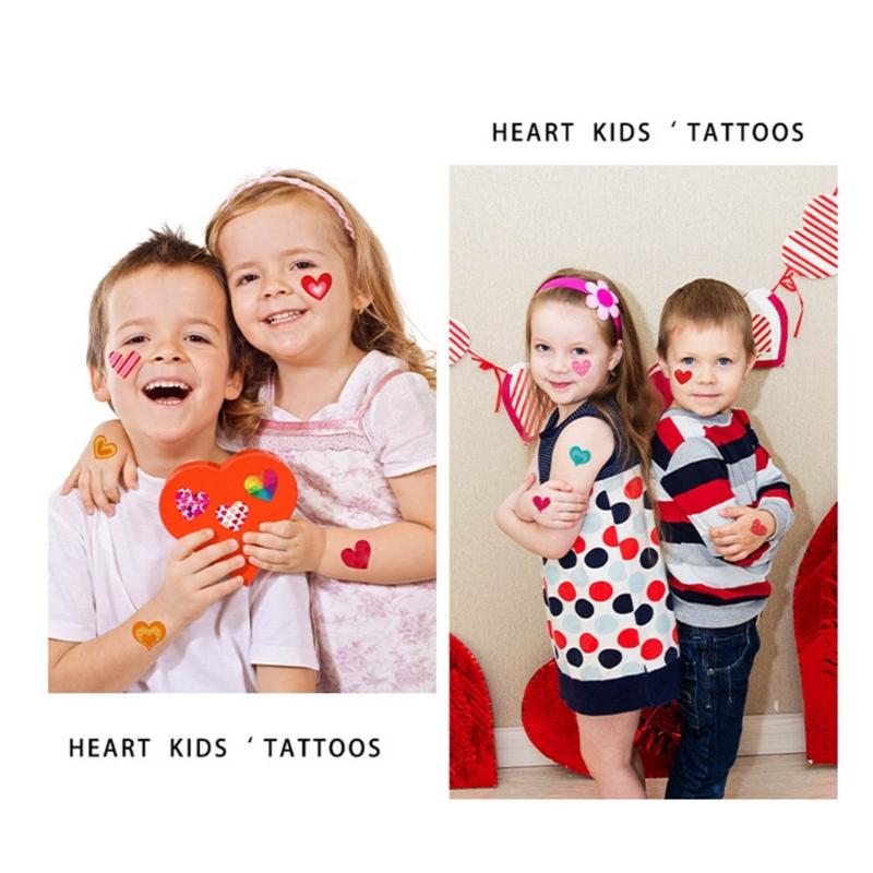 Heart Shaped Stickers Pack of 24 Love Decorative Stickers Valentines Stickers for Kid Love Stickers Gift for DIY Cards