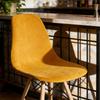 Velvet Fabric Bar Chair Cover Thick Removable Seat Cover Soft Plain Armless Shell Chair Covers for Banquet Office Hotel Home