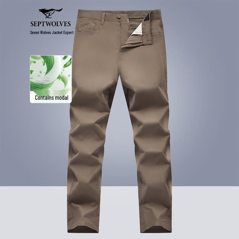 Septwolves Men s Modal Blend Casual Trousers 32