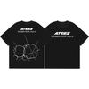 Kpop Ateez Golden Hour Part 4 Print Tshirt Unisex Unisex High Street Fashion Trend T Shirt Summer Casual Loose 100cotton Tshirts