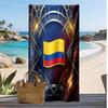 Colombia Football Print Beach Towel Quick Dry Super Absorbent Soft Bath Towel for Swimming Beach Travel Fan Souvenir Gift
