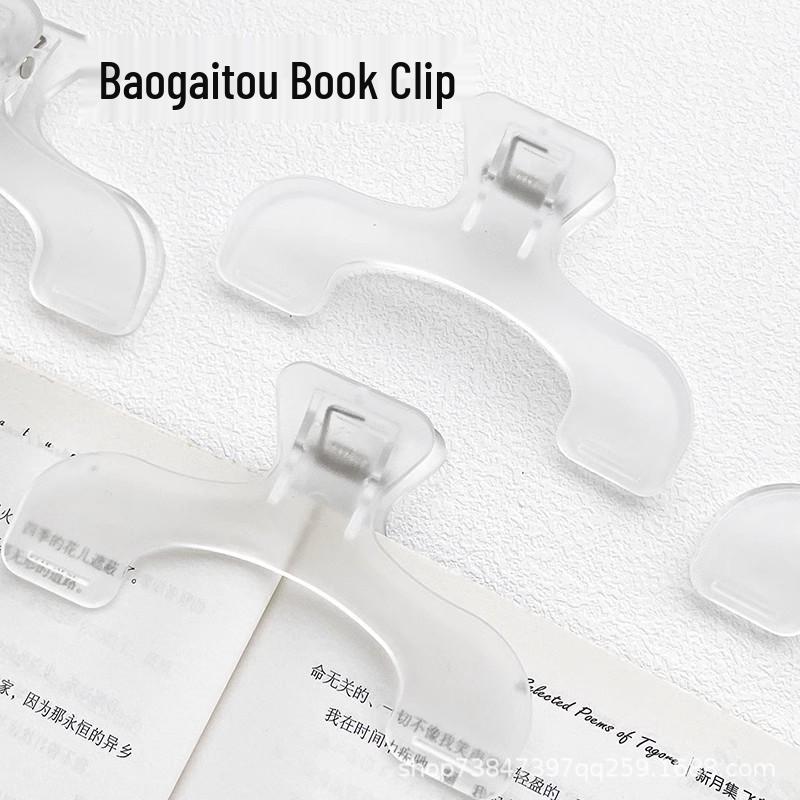 Przezroczysty Klips do Książek z Designem Wnęki - Modny Uchwyt na Notatki z TikToka dla Uczniów
