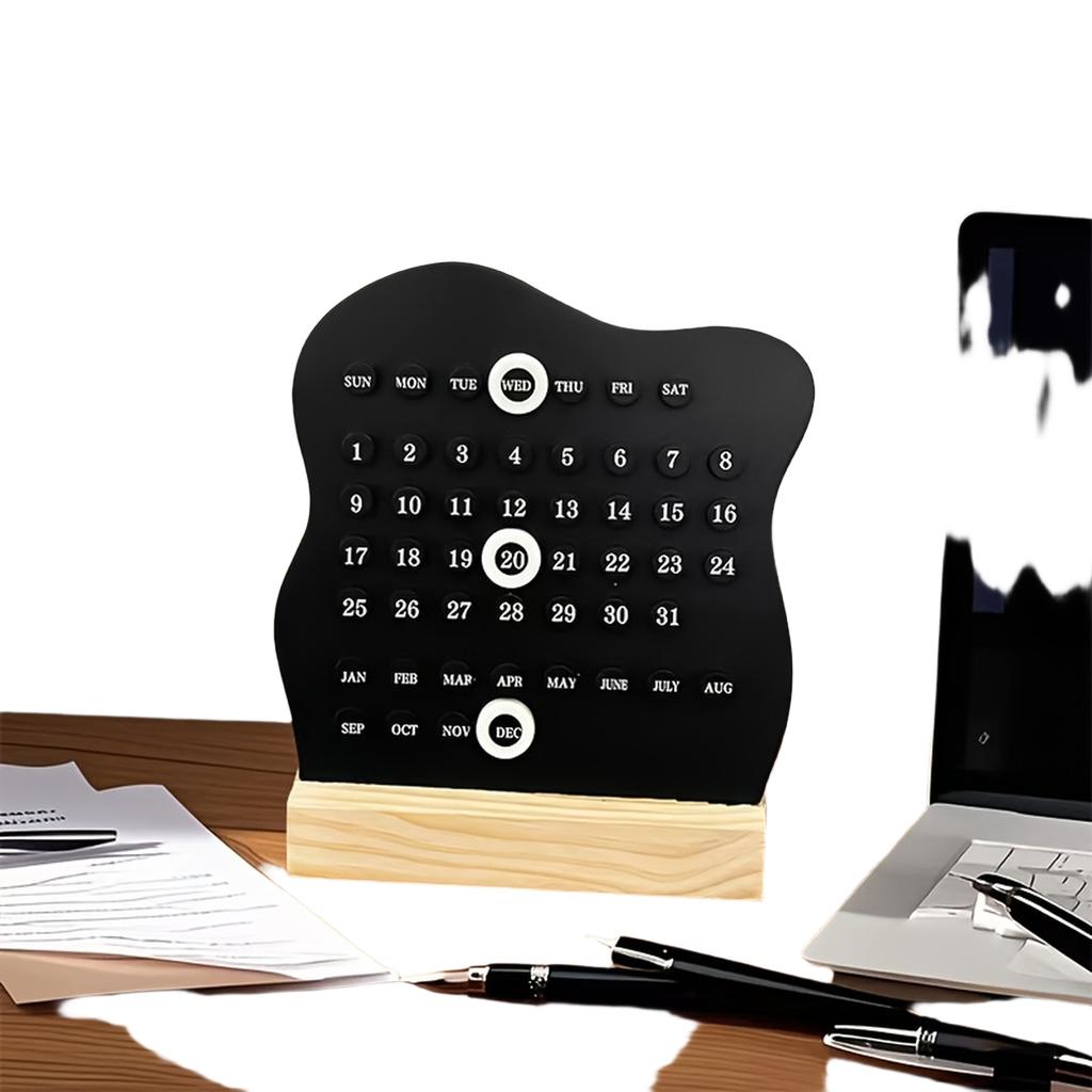 Handcrafted Acrylic Perpetual Calendar with Design for Desktop Decoration