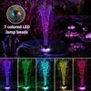 Color LED Solar Fountain Pump Bird Bath Pool Pond Garden Outdoor With 7 Nozzles 3W Solar Waterfall Water Powered Fountain