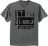 Mens Graphic Tees Funny 80'S Kids T-Shirt Never Forget Cassette Vhs 80 Nostalgia
