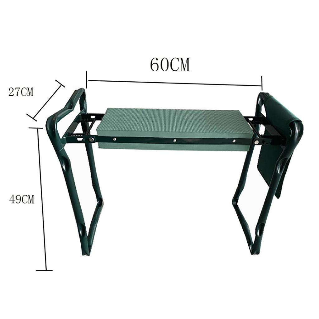 60 * 27 * 49 cm Tasche Tragbarer Garten-Kniehocker Faltbarer Sitz- und Knie-Doppelzweckstuhl Multifunktionale Gartenkissen mit Werkzeug