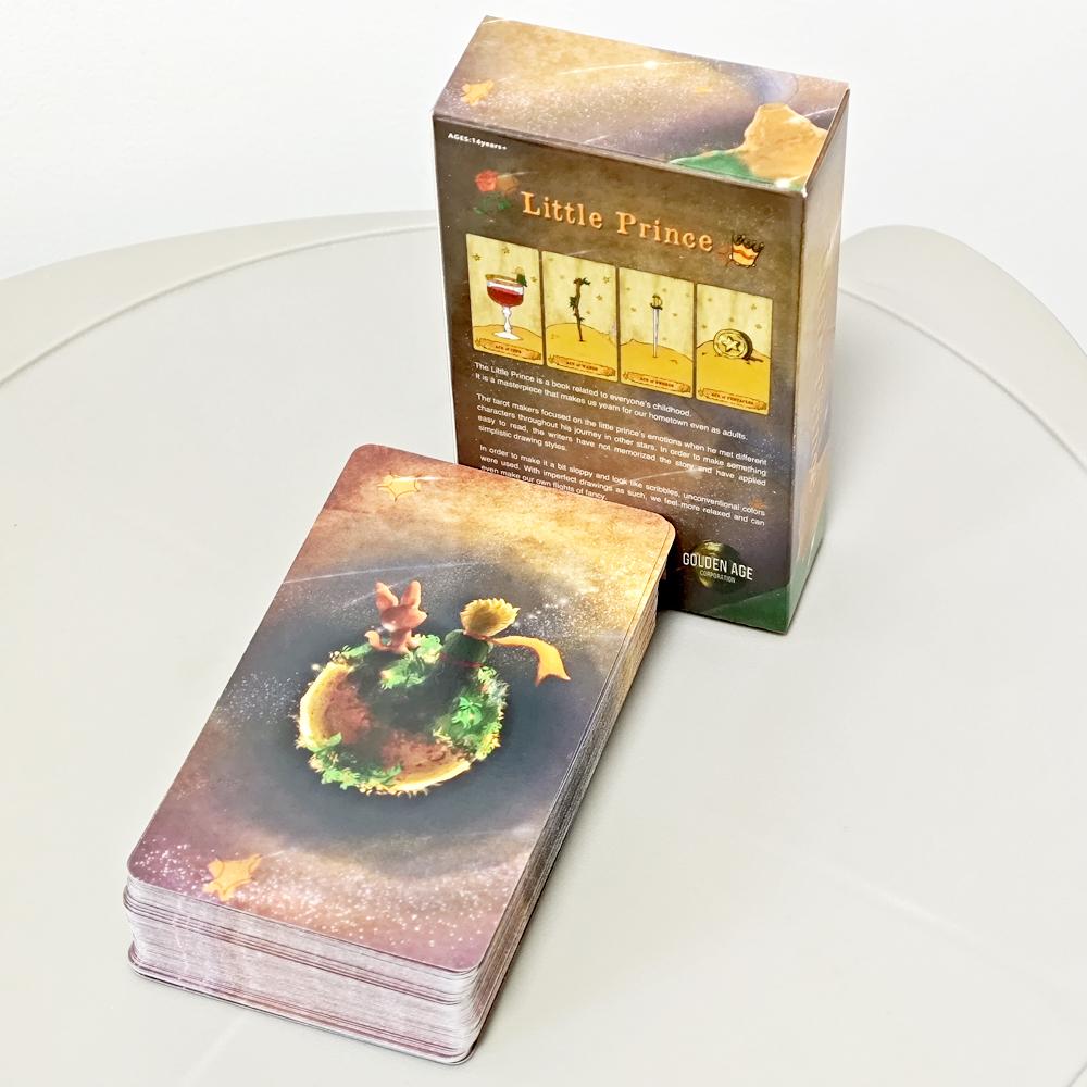 10.3*6cm Cartas de Tarô Pequeno Príncipe para Iniciantes 78 Cartas Tamanho Portátil Ilustrações Amigáveis e Fofas para Crianças