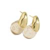 Versatile Clear Resin Drop Earrings Alloy Base Portable Designs for Everyday Jewelry Wear