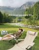 Four-Gear Adjustable Padded Folding Moon Chair for Sitting & Sleeping