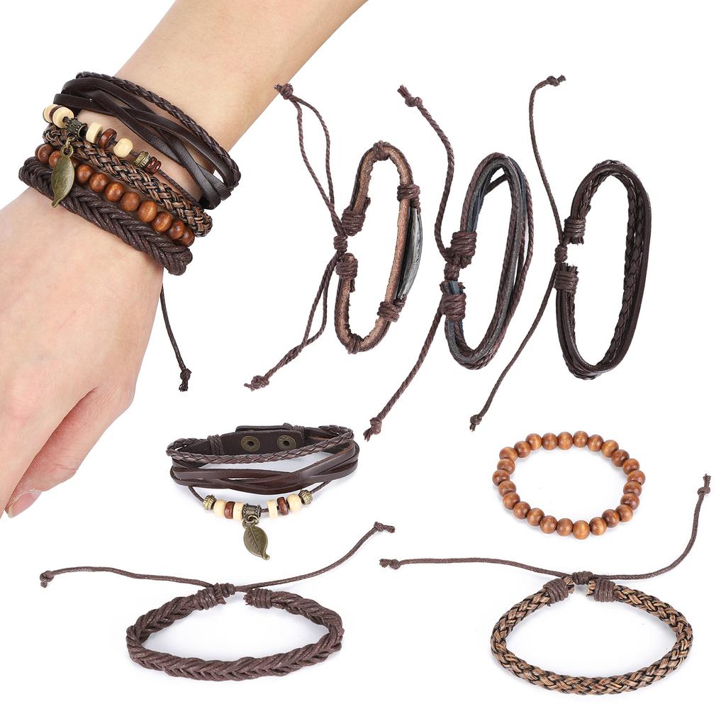 Unisex Modisches Gewebtes Armband Retro Mehrschichtiges Perlenarmband Schmuckzubehör