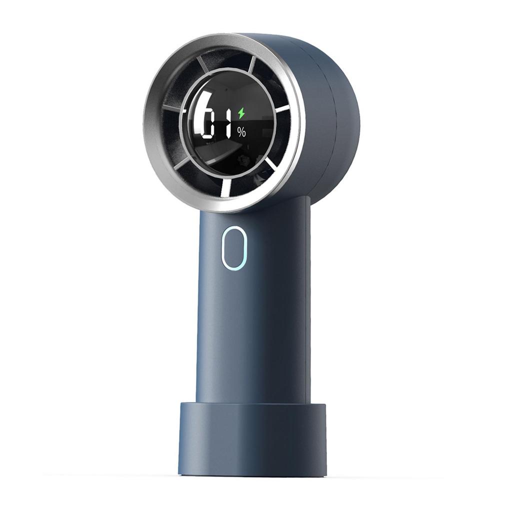 Small Table Fan Cute Design Display Electricity In Real Time Mini Hand Held Fan for Fishing Home Office Indoor Outdoor Barbecue