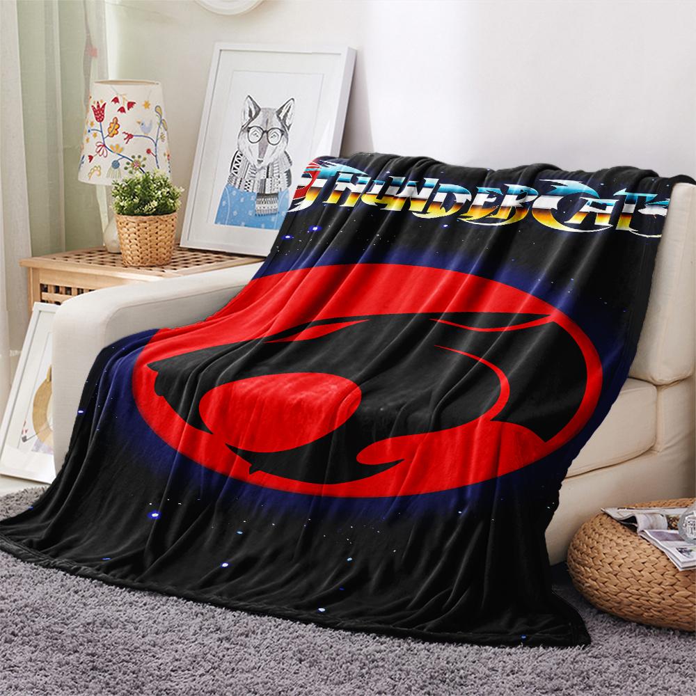 1 Stück ThunderCats Print Flanelldecke, Hohe Qualität für alle Jahreszeiten, Heimdekoration, Wärme und Komfort, Perfekt für Weihnachtsgeschenke