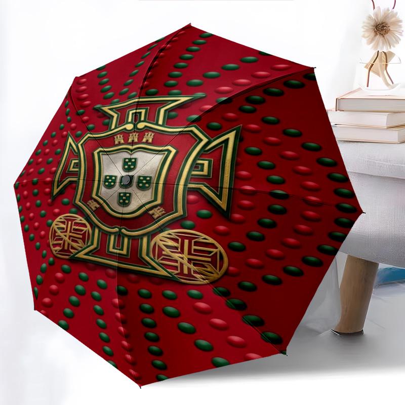 Portuguese Heritage Emblem Folding umbrella Portable durable Sun umbrella light travel