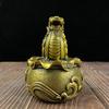 Exquisitely Crafted Home Living Room Decoration Brass Pixiu Ruyi Treasure Basin Money Jar Ornament