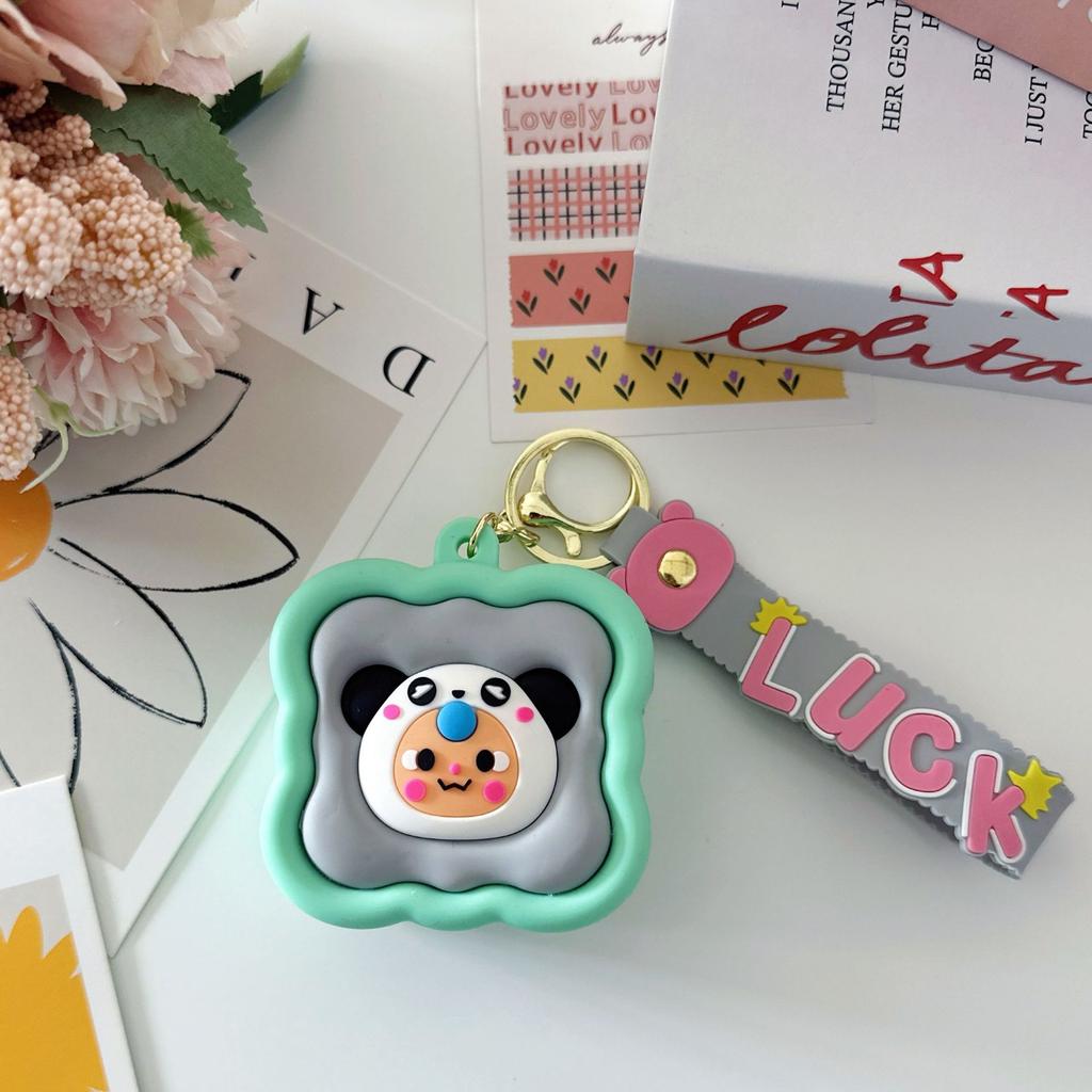 Creative Three-dimensional Cartoon Coin Bag Cute Silicone Small Square Bag Mini Keychain Student Backpack Pendant Bag Gift