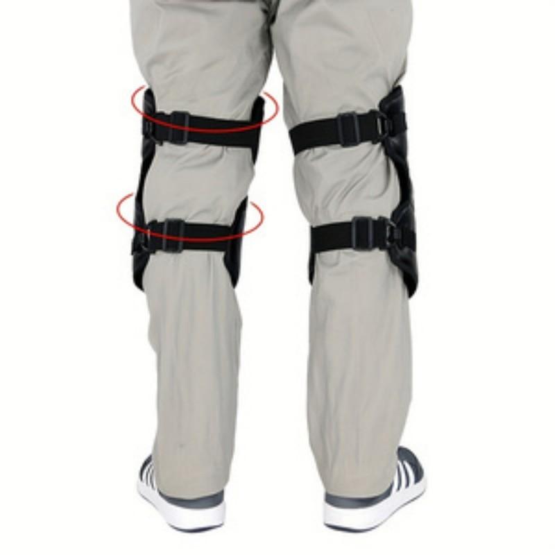 Winter Men's Outdoor PU Leather Fuzzy Thick Knee Guard