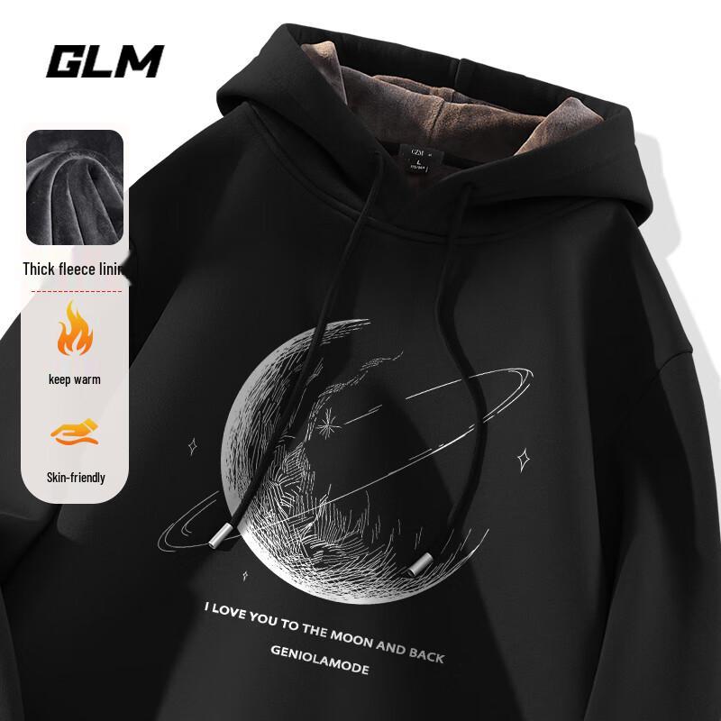 

GLM Men s Thickened Fleece Lined Hoodie 2XL