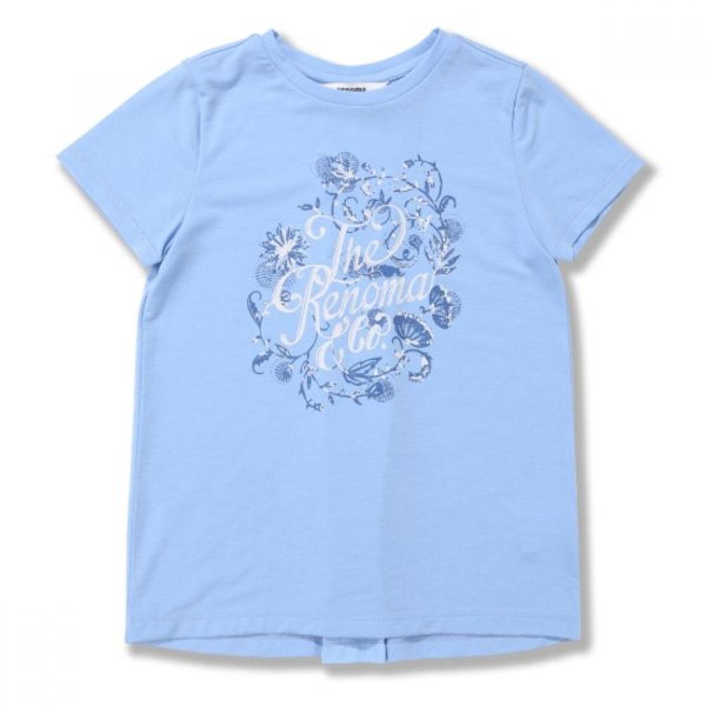 

[renoma Kids] Girls Flower PrinT Roll Up Blue Long T shirT r1824T175 R1824T175_53 (sky blue)/120