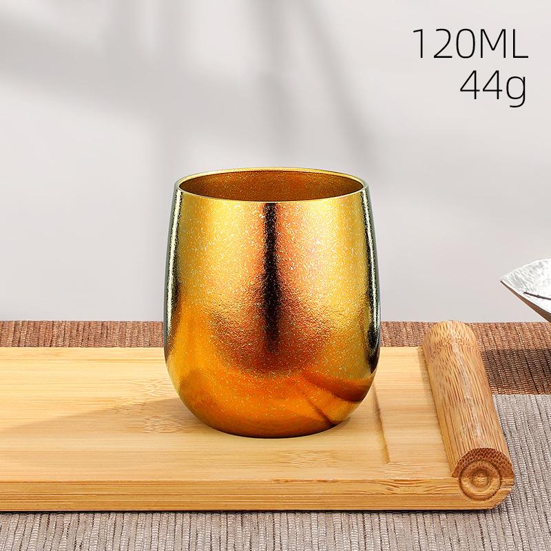 Ultraleichte doppelwandige Tasse aus Titan, 260 400ml isolierter Kaffeebecher für Camping Wandern, Teetasse ohne metallischen Geschmack Termo