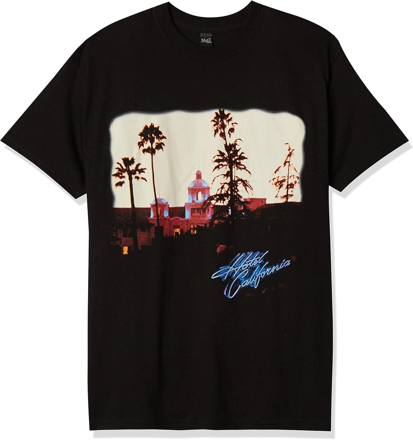 

Old Glory FEA Men s Eagles Hotel California Short Sleeve T-Shirt S чорний