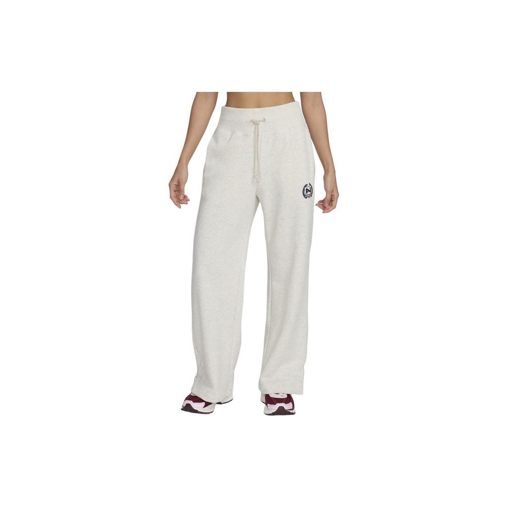 Nike Solid Color High Waist Wide Leg Knit Sports Pants Women Pants Oatmeal FZ4733-141