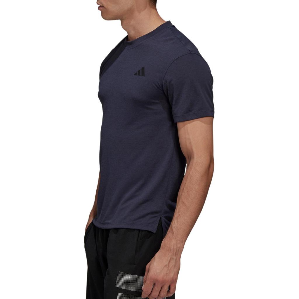 adidas T Shirts Men's Blue Crew Neck Moderate Straight Fit GR7101