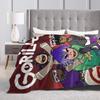 Gorillazs Flannel Blanket Winter Band Rock Warm Throw Blanket for Children Home Decor Graphic Bedspread Sofa Bed Cover