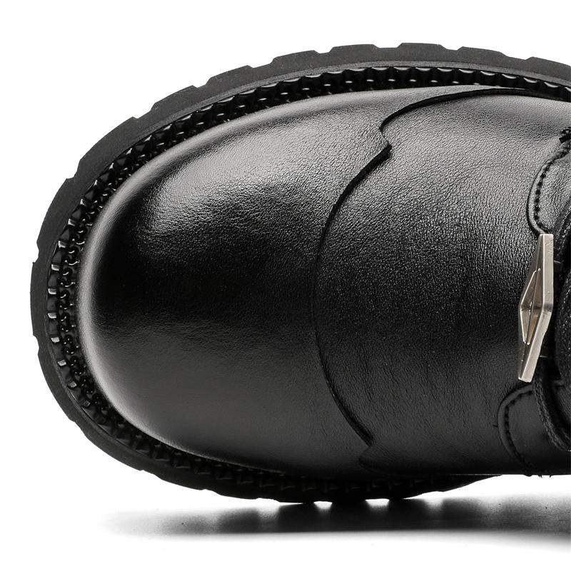 Fashion Leather Ankle Boots For Man Genuine Leather Big Size Boots High Quality Designer Formal Platform Casual Boots Fashion