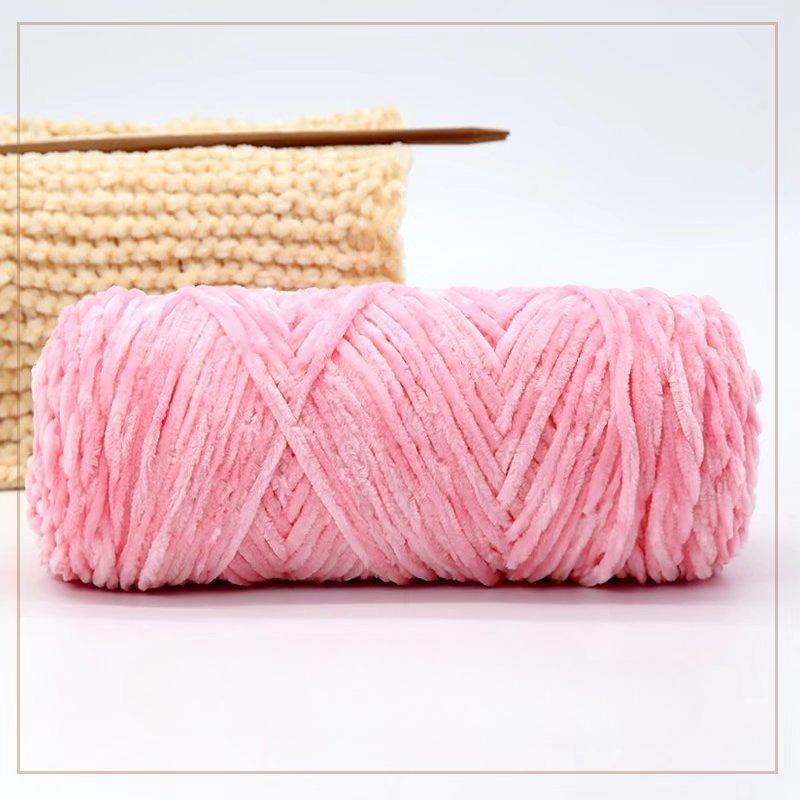 500g Chenille Soft Velvet Yarn Cotton Wool Yarn Crochet Yarn DIY Handmade Scarf Sweater Coat Blankets for Knitting Crafts