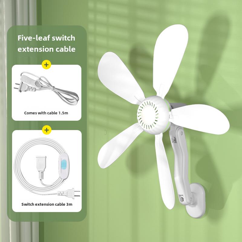 Yangzi Wall-Mounted Fan: Small Electric Fan for Home, Dorm, and Kitchen, No Drilling Required
