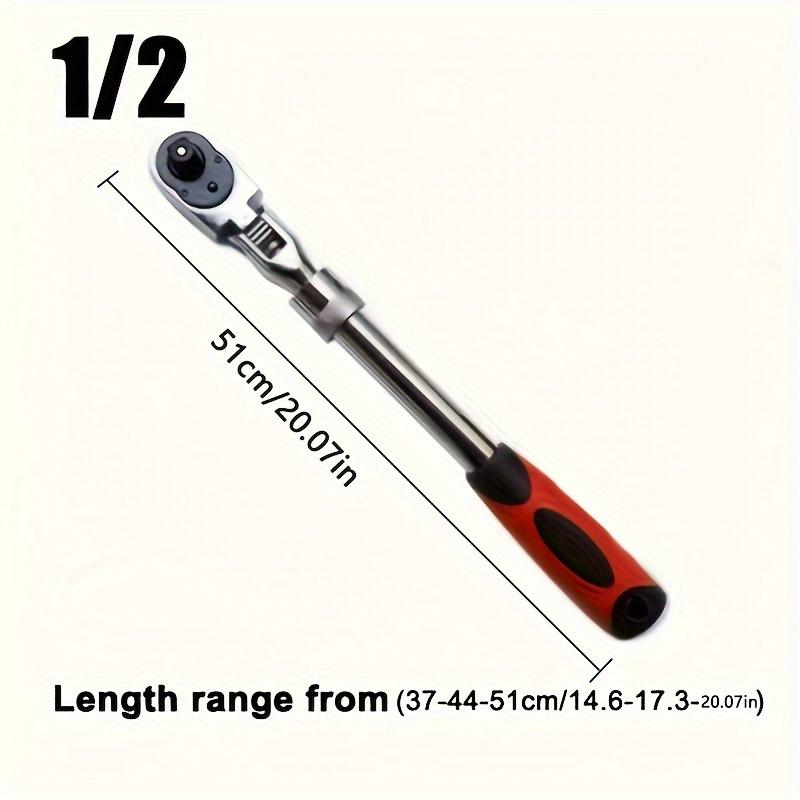 Telescopic Shaking Head Quick Ratchet Wrench 1/4 3/8 1/2 Quick Release Movable Head Chromium Molybdenum Steel Multifunctional Professional Repair