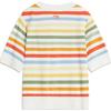 Li-Ning Striped Round Neck Comfortable Breathable Short Sleeve T-Shirt Women Tops Yellow AMBU144-3