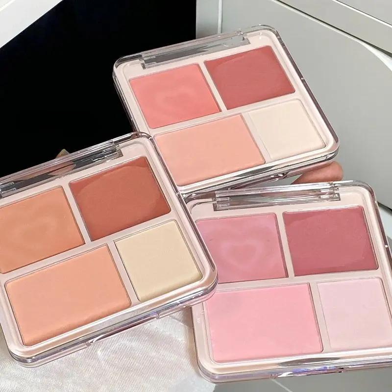 Atmosphere Four-color Blush Disc High Gloss Matte Shrinkage Expansion Color Brightening Surface Three-dimensional Capacity Repair