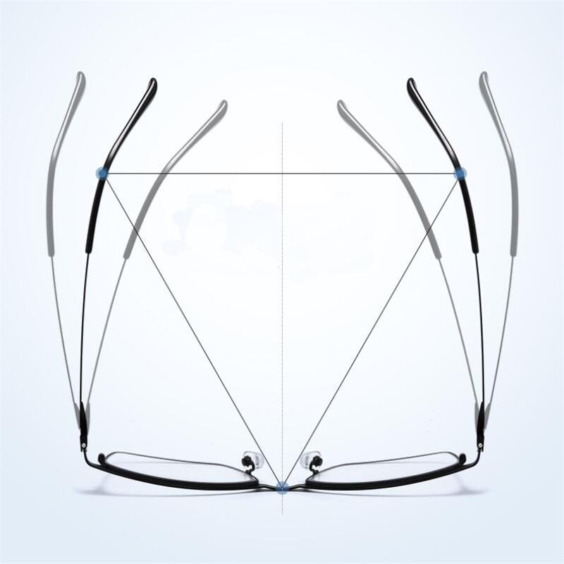 Full Frame Sun Photochromic Gray Square Prescription Eyeglasses Men Metal Student Power Spectacles 0 -0.5 -0.75 To -6.0