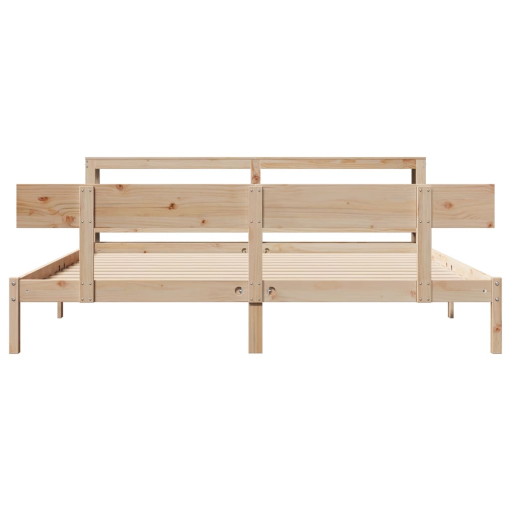 Solid Wood Bed without Mattress 180x200 cm Pine Wood