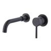 Wall Mounted Wash Basin Faucet Matte Black Bathroom Bathtub Mixer Cold And Hot Single Handle Chrome Tap Integrated