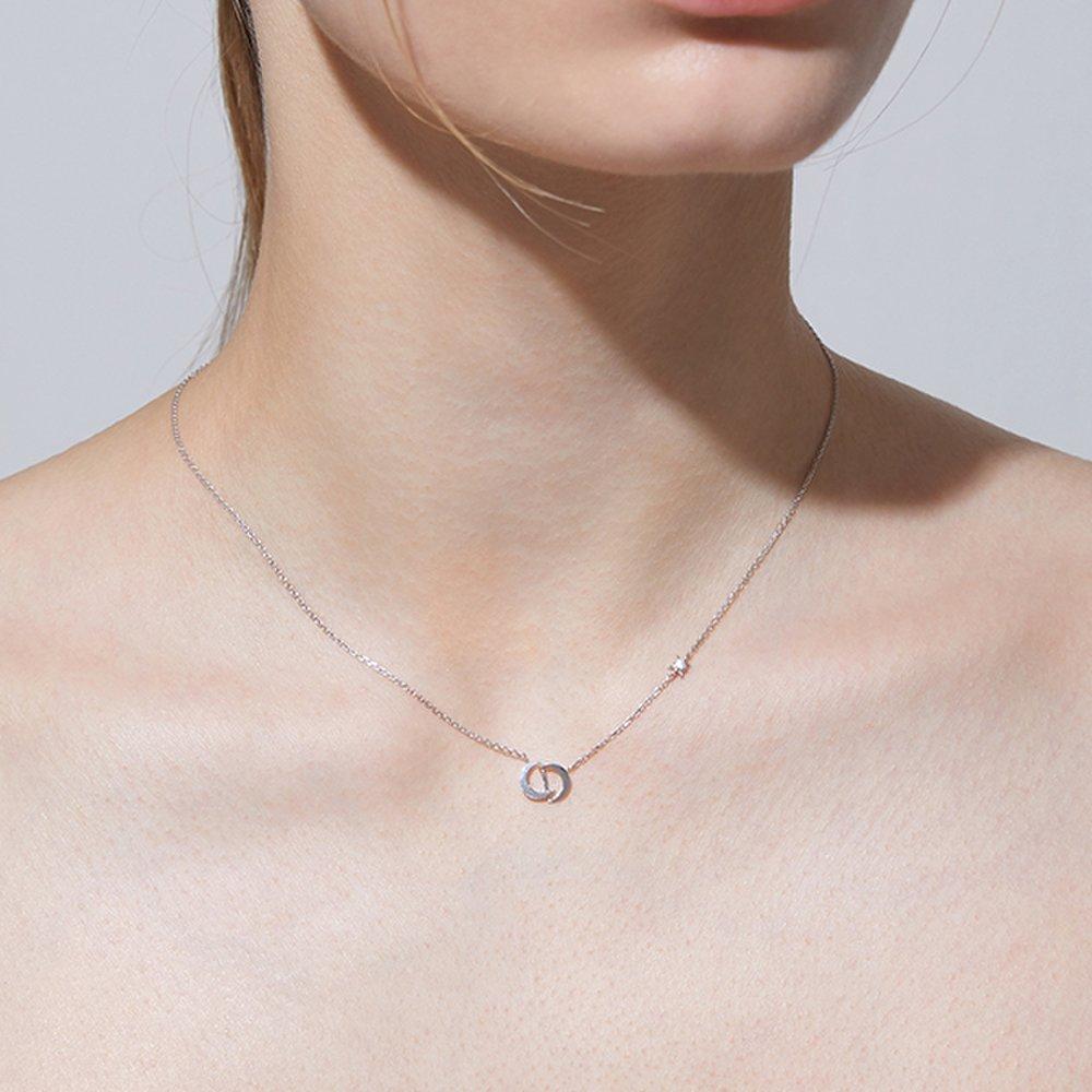 

[Stonehenge]] Dal Silver Necklace Sc1734