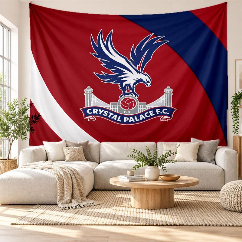 Crystal Palace Football Wall Tapestry, Soft Fabric Wall Hanging, Decorative Backdrop For Bedroom Home Wall Art