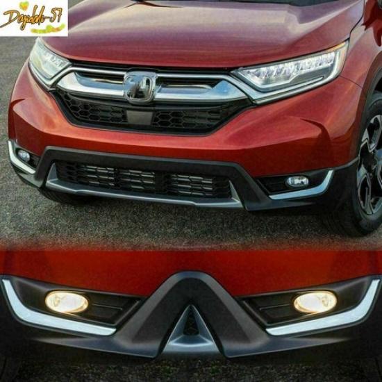 Front Fog Light Chrome Lower Cover Trim Chrome For Honda CR-V CRV 2017-19 New