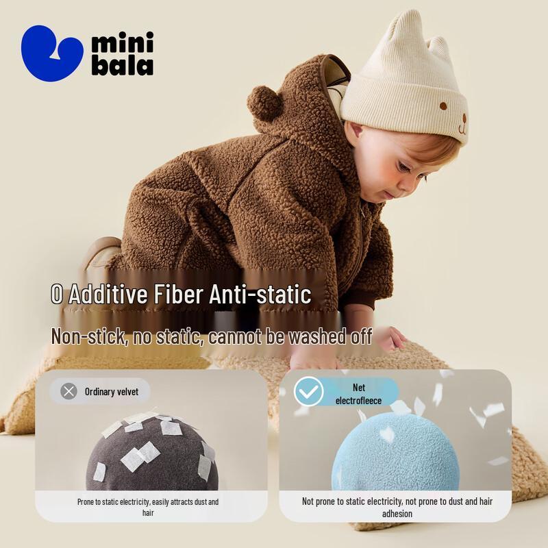 Mini Balabala Unisex Anti-Static Plush Romper 66
