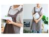 Retro Floral Cotton Linen Apron - Japanese & Korean Style, Comfortable Women's Bib with Printed Logo