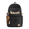 Schoolbag Fashion Embroidery Letter Backpack Middle School High School College Student Large Capacity School Bag Hong Kong Style Retro Commuter 