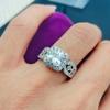 Fashion Accessories Princess Square Bag Zircon Jewelry Ring Women'S Diamond Ring Trend High Carbon Diamond Ring
