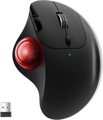 Ewin Trackball Bluetooth Simultaneous Connection for 3 Wireless High Instant 7 Compatible with and Android Mouse, & 2.4GHz Compatible, Devices, [New